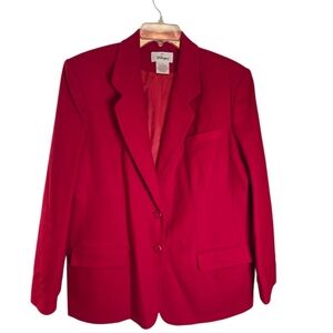 Vintage Red Wool Worthington Suit Blazer